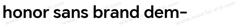 honor sans brand dem字体转换